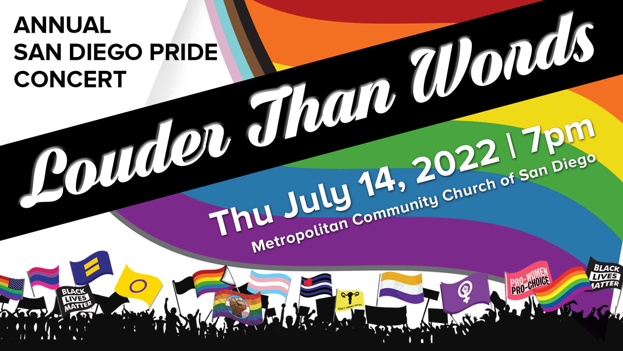 louder than words annual pride san diego womens chorus 2022 concert on thursday july fourteen