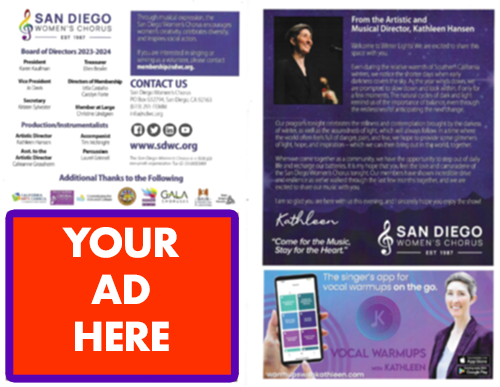 SDWC Program Advertising is available in three sizes